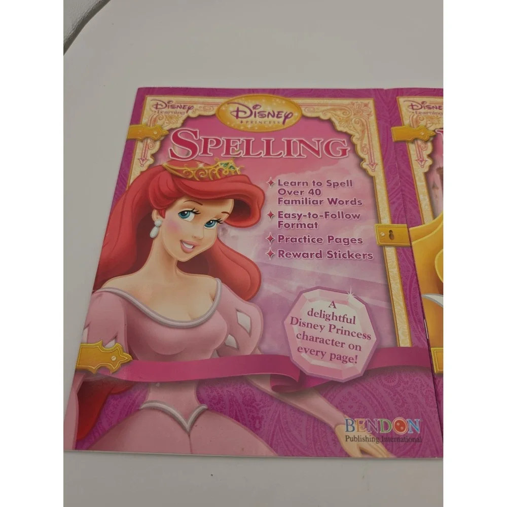 Two Disney Princess Learning Workbooks ~ Learning the Reading & Spelling